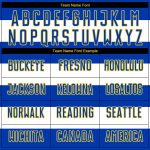 Custom Uruguayan Flag Soccer Jersey with Personalized Name and Number - White Royal-Gold Team Uniform Personalized White