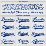 Custom Name and Number Personalized White Royal Hockey Jersey - Team Apparel Personalized White Royal Hockey Jersey Team