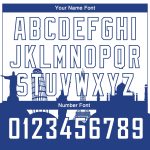 Personalized Holiday Basketball Jersey with Custom Name & Number - White Royal City Edition Monuments Silhouette Team Design