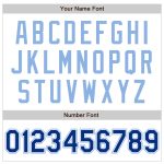 Custom Name and Number Personalized White and Light Blue Baseball Jersey with Authentic Raglan Sleeves Personalized White
