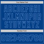 Custom Name and Number Personalized White Light Blue Split Baseball Jersey - Authentic Team Fashion Jersey Personalized White
