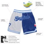Custom Royal-Light Blue Basketball Shorts with Personalized Name & Number - Authentic Throwback Fashion Personalized White