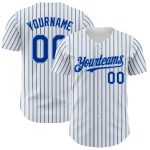 Custom Royal Light Blue Pinstripe Baseball Jersey - Personalized Team Name & Number Personalized White (Royal Light Blue