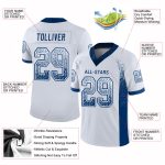 Custom Name Number White Royal Mesh Drift Football Jersey Personalized Design Personalized White Royal Mesh Drift Fashion