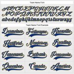Custom Name and Number White Royal-Old Gold Hockey Jersey - Personalized Lace Neck Team Apparel Personalized White Royal-Old