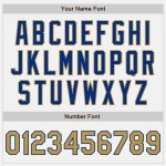 Custom Name and Number Baseball Jersey - Personalized White and Old Gold Pinstripe Authentic Jersey Personalized White (Royal