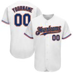 Custom Name Number Authentic Baseball Jersey - Personalized White Royal Old Gold Red Team Jersey Personalized White Royal