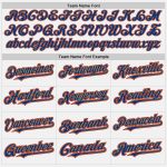 Custom Name Number Authentic Baseball Jersey - Personalized White Royal Old Gold Red Team Jersey Personalized White Royal