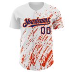 Custom Name and Number Baseball Jersey - Personalized White Royal-Orange 3D Pattern Design Authentic Team Gear Personalized