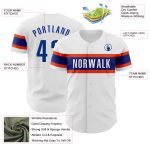 Custom Orange and White Baseball Jersey - Personalized Authentic Design Personalized White Royal-Orange Authentic Baseball