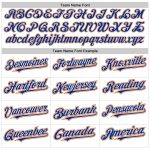 Custom Team Name Number Personalized Baseball Jersey White Royal Orange Raglan Sleeves Personalized White Royal-Orange Authentic