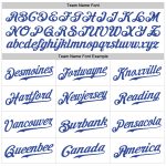 Custom Name and Number Baseball Jersey - White Royal-Orange Authentic Skull Fashion Personalized White Royal-Orange Authentic