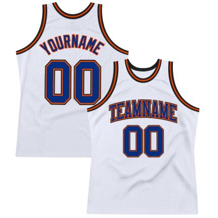Custom Orange Black Personalized Basketball Jersey with Name and Number - Authentic Throwback White Team Apparel Personalized