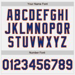 Personalized Custom Team Name and Number White Royal-Orange Bomber Varsity Letterman Two Tone Jacket Personalized White Royal-Orange