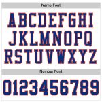 Custom Personalized Authentic Throwback Football Jersey - White Royal-Orange Mesh with Team Name and Number Personalized