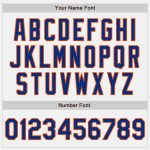 Customizable Two-Button Softball Jersey for Team - Personalized White Royal-Orange Unisex with Name and Number Personalized
