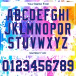 Personalized Custom Name and Number Baseball Jersey - White Royal-Pink 3D Pattern Watercolor Design Personalized White Royal-Pink