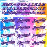 Personalized Custom Name and Number Baseball Jersey - White Royal-Pink 3D Pattern Watercolor Design Personalized White Royal-Pink