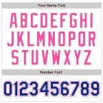 Custom Name and Number Baseball Jersey - Personalized White and Pink Raglan Sleeves Team Shirt Personalized White Royal-Pink