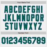 Custom Name and Number Kelly Green Varsity Letterman Jacket Personalized White Royal Pinstripe Bomber Full-Snap Personalized