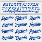 Custom Name and Number Light Blue Varsity Letterman Jacket Personalized White Royal Pinstripe Bomber Full-Snap Personalized