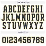 Custom Name Number Baseball Jersey - Personalized White Royal Pinstripe Navy Gold Design Personalized White Royal Pinstripe