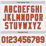 Custom Name and Number Orange Two-Button Unisex Softball Jersey - Personalized White Royal Pinstripe Personalized White Royal