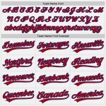 Custom Name and Number Personalized Red Royal Pinstripe Baseball Jersey - Authentic Team Jersey Personalized White Royal