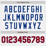 Custom Name and Number Personalized Red Royal Pinstripe Baseball Jersey - Authentic Team Jersey Personalized White Royal