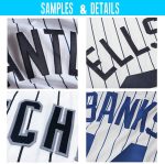 Personalized American Flag Baseball Jersey with Custom Name and Number - White Royal Pinstripe Red-Royal Fashion Jersey Personalized