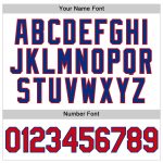 Personalized Red and Royal Authentic Baseball Jersey - White Royal Pinstripe Design Personalized White Royal Pinstripe Red-Royal