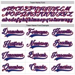 Personalized Red and Royal Authentic Baseball Jersey - White Royal Pinstripe Design Personalized White Royal Pinstripe Red-Royal