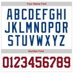 Custom Name and Number Authentic Red-Royal Baseball Jersey - Personalized White Royal Pinstripe Design Personalized White