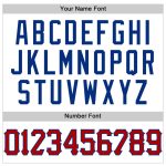 Custom Red-Royal Basketball Jersey with Personalized Name & Number - White Royal Pinstripe Authentic Personalized White Royal