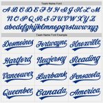 Custom Name Number Baseball Jersey - Personalized White Royal Pinstripe Authentic Team Jersey Personalized White Royal Pinstripe