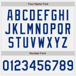 Custom Name and Number Royal Bomber Varsity Letterman Jacket - Personalized White Royal Pinstripe Full-Snap Jacket Personalized