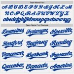 Custom Name Number Lightweight Blue Pinstripe Baseball Jersey - Personalized Authentic Team Jersey Personalized White Royal