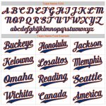 Personalized Royal-Orange Authentic Baseball Jersey - White Royal Pinstripe Personalized White Royal Pinstripe Royal-Orange