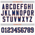 Custom Royal-Orange Pinstripe Baseball Jersey with Personalized Name & Number - Authentic Team Gear Personalized White Royal