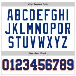 Personalized Authentic Basketball Jersey - White Royal Pinstripe with Royal-Orange Trim Personalized White Royal Pinstripe