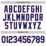 Customizable Royal-Orange Basketball Jersey with Personalized Name and Number - White Royal Pinstripe Design Personalized