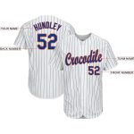 Custom Personalized Royal-Orange Pinstripe Baseball Jersey with Name and Number - Team Apparel Personalized White Royal Pinstripe