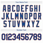 Custom Personalized Royal-Orange Pinstripe Baseball Jersey with Name and Number - Team Apparel Personalized White Royal Pinstripe