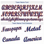 Custom Personalized Royal-Orange Pinstripe Baseball Jersey with Name and Number - Team Apparel Personalized White Royal Pinstripe