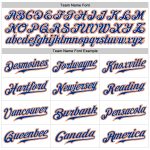 Custom Team Name and Number White Orange Pinstripe Sports Pants Personalized Personalized White Royal Pinstripe Royal-Orange