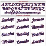 Custom Personalized Authentic Baseball Jersey with Royal Pinstripe in White and Red - Team Name & Number Personalized White