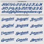 Personalized Authentic Baseball Jersey with White Royal Pinstripe and Royal-Red Raglan Sleeves Personalized White Royal Pinstripe