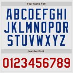 Personalized Authentic Baseball Jersey with White Royal Pinstripe and Royal-Red Raglan Sleeves Personalized White Royal Pinstripe
