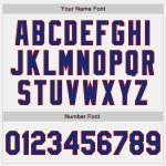 Custom Name and Number Personalized Varsity Letterman Jacket Red and White Royal Pinstripe Bomber Full-Snap Personalized