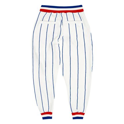 Custom Team Name Number Sports Pants Red White Royal Pinstripe Personalized Personalized White Royal Pinstripe Royal-Red